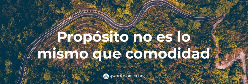 Propósito no es lo mismo que comodidad