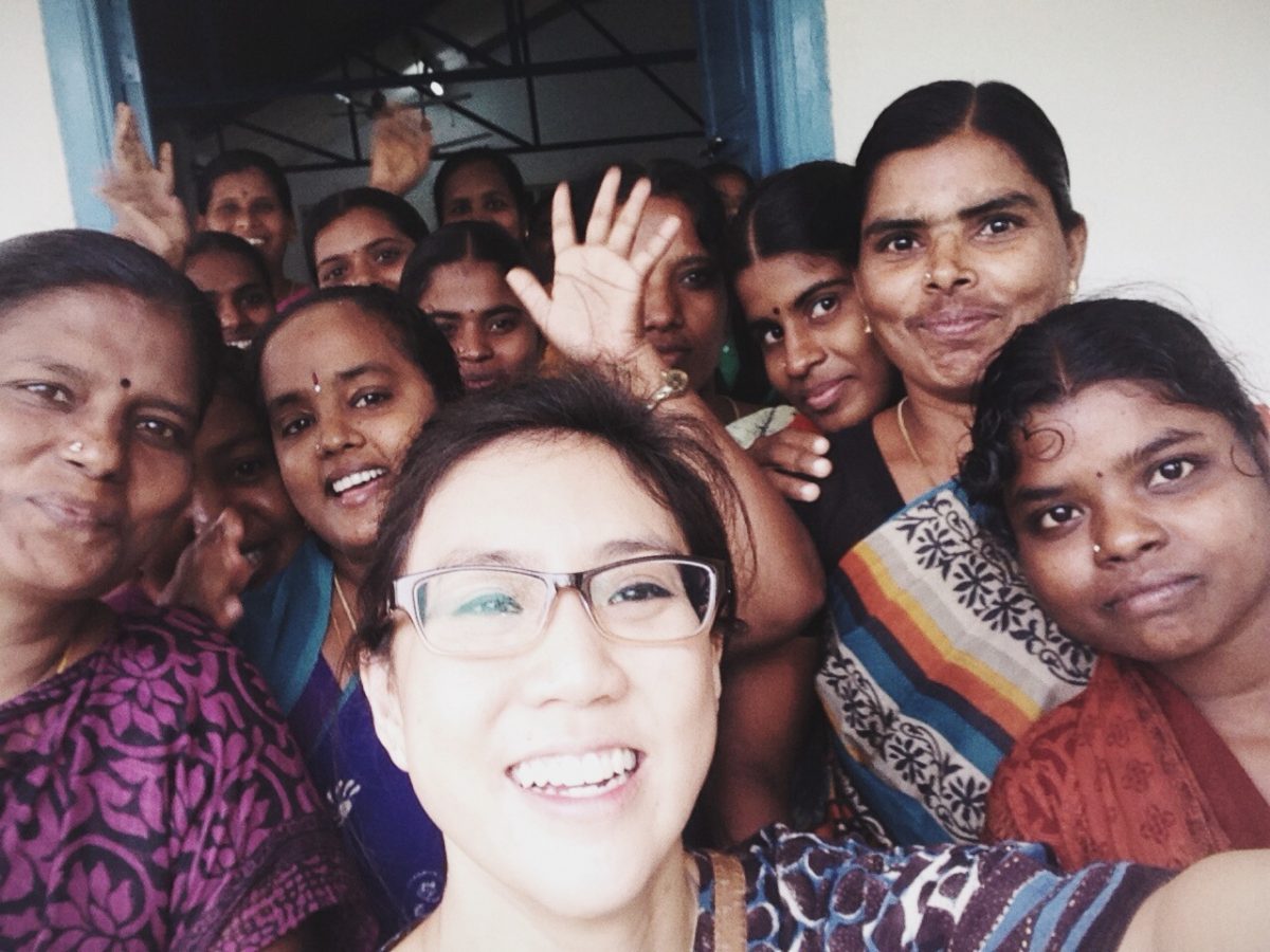 group of women selfie