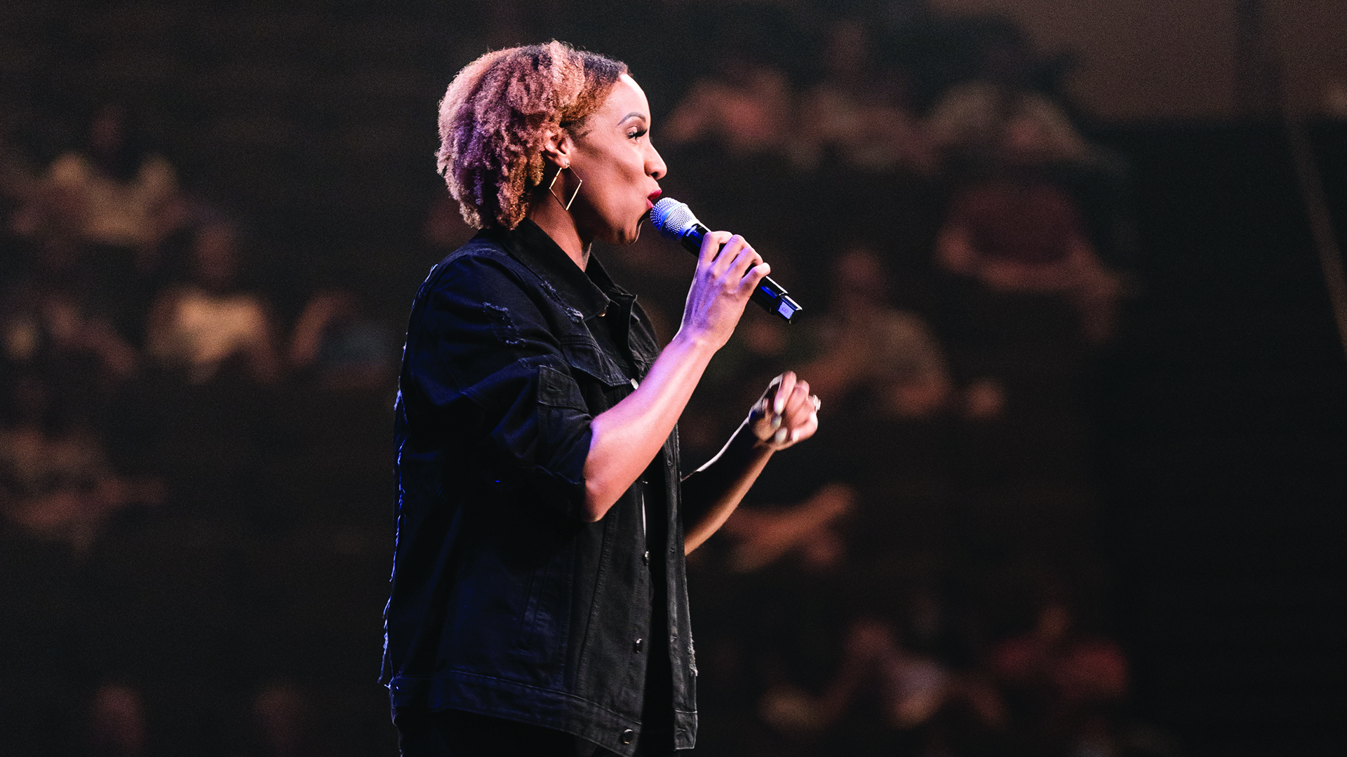 Nona Jones speaking on stage